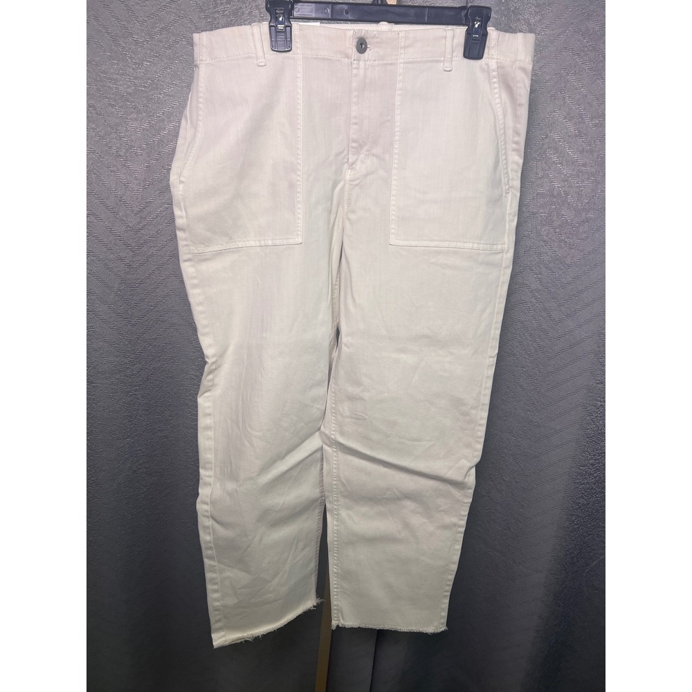 J.Jill Pants Women's High-Rise Straight Leg Ankle Lt Barley Wash Sz 18 R NWT